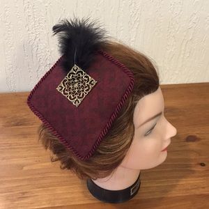 Burgundy Diamond Fascinator